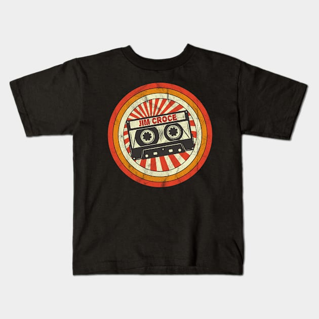 Jim Croce Proud Name Retro Cassette Vintage Kids T-Shirt by Skeleton Red Hair